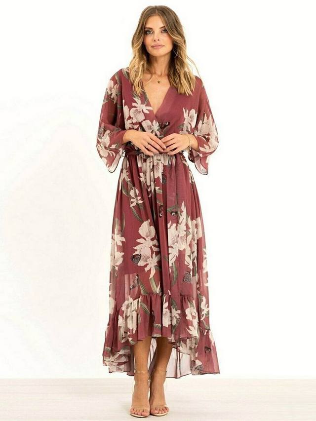 YASMINE™ - Robe Kimono Longue Élégante