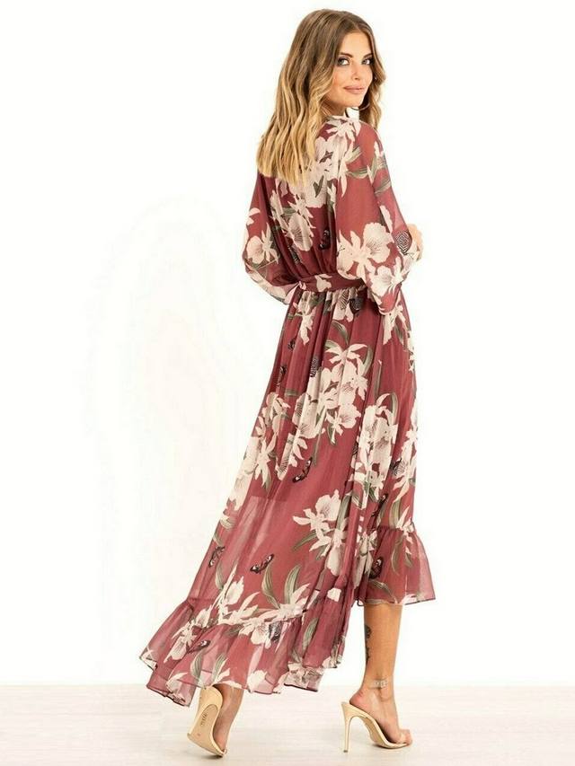 YASMINE™ - Robe Kimono Longue Élégante