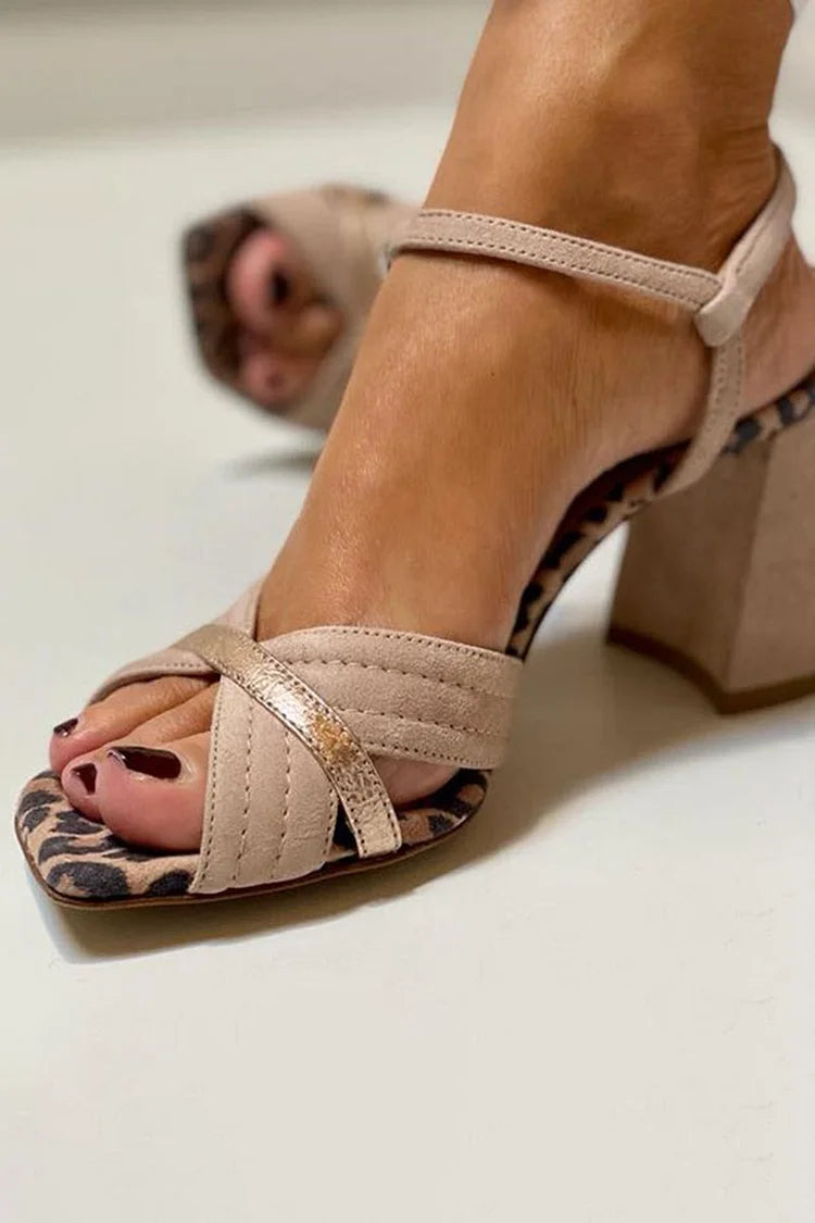 Lorrie | Cross-Band Heel Sandals