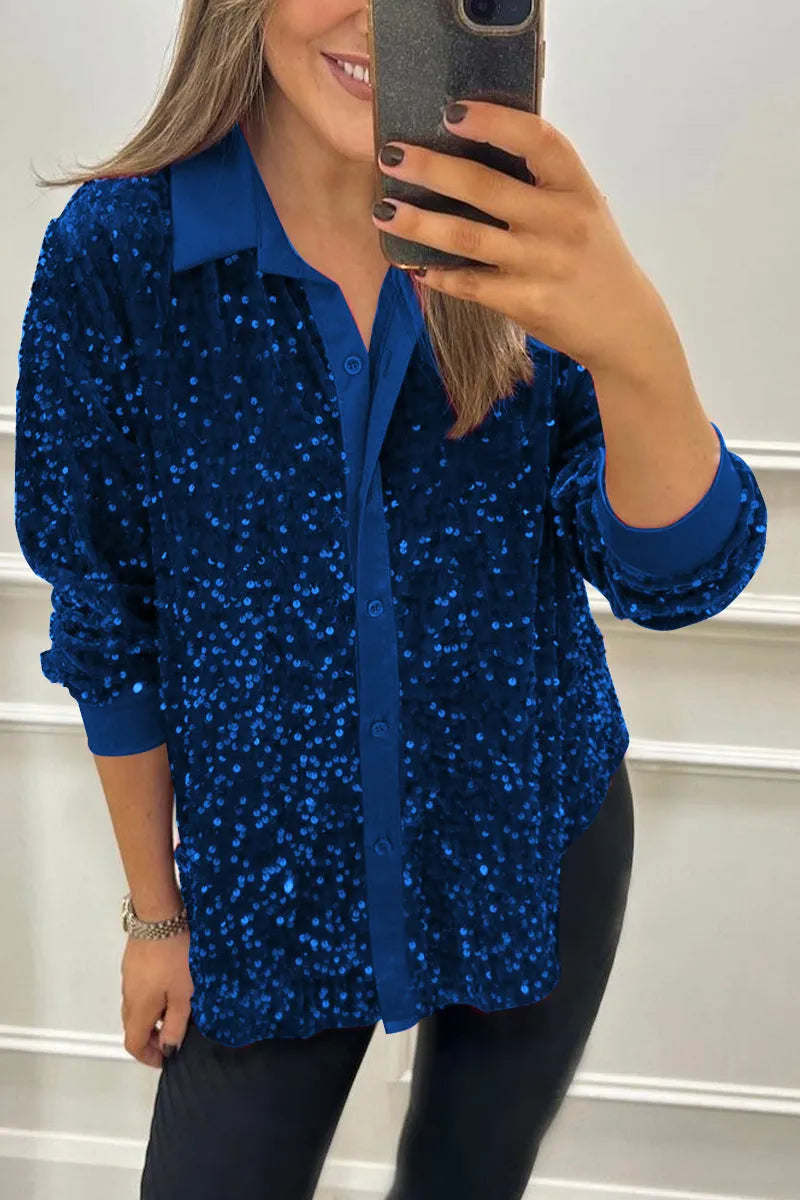 CIARA™ - Chemise à Paillettes Scintillantes