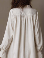 Judith | Retro Lace Irregular Hem Long-Sleeve Dress