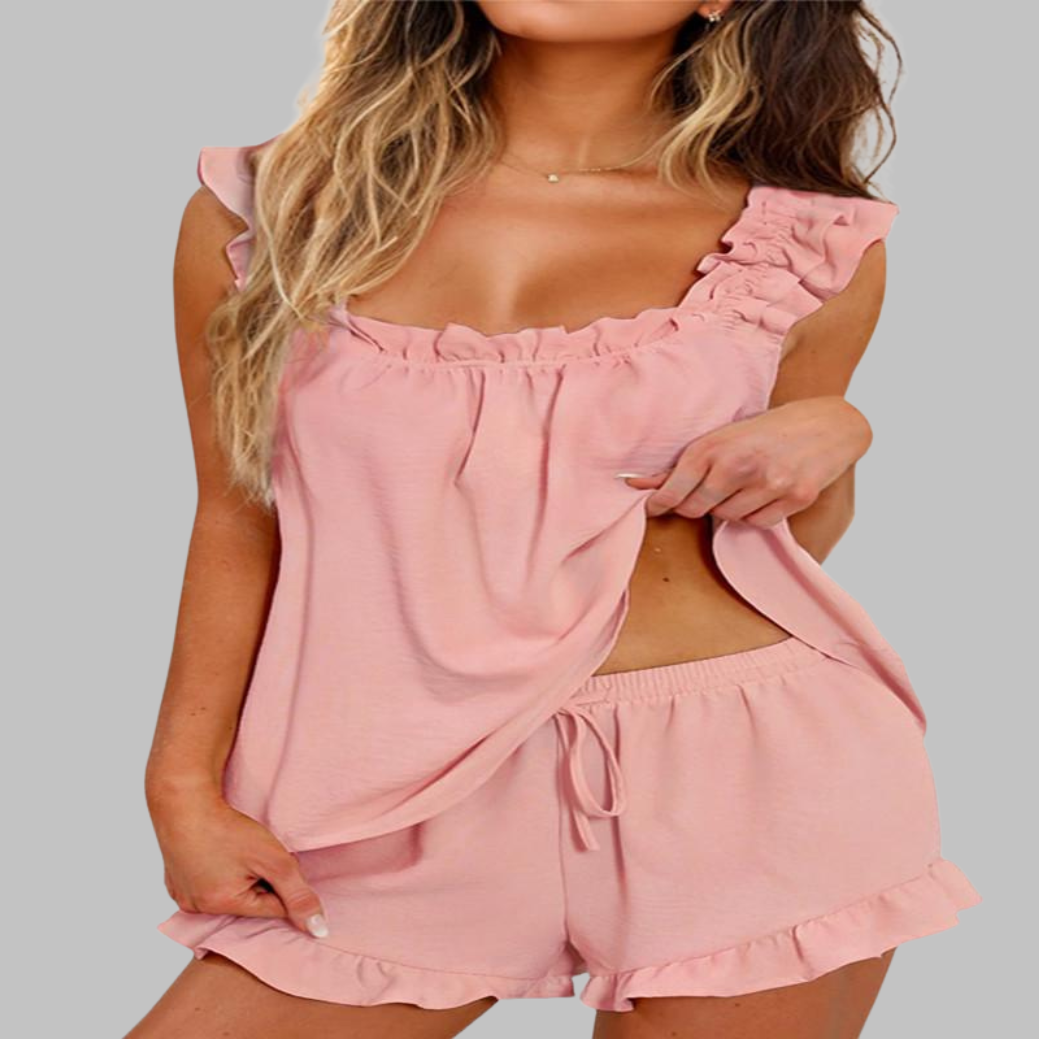 QIARA™ - Ensemble de pyjama décontracté débardeur et short