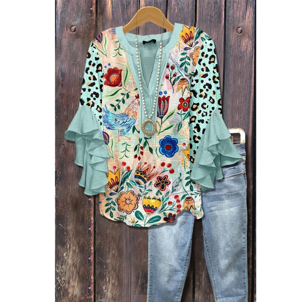 AMARRI™ - Blouse Vintage Fleurie Élégante