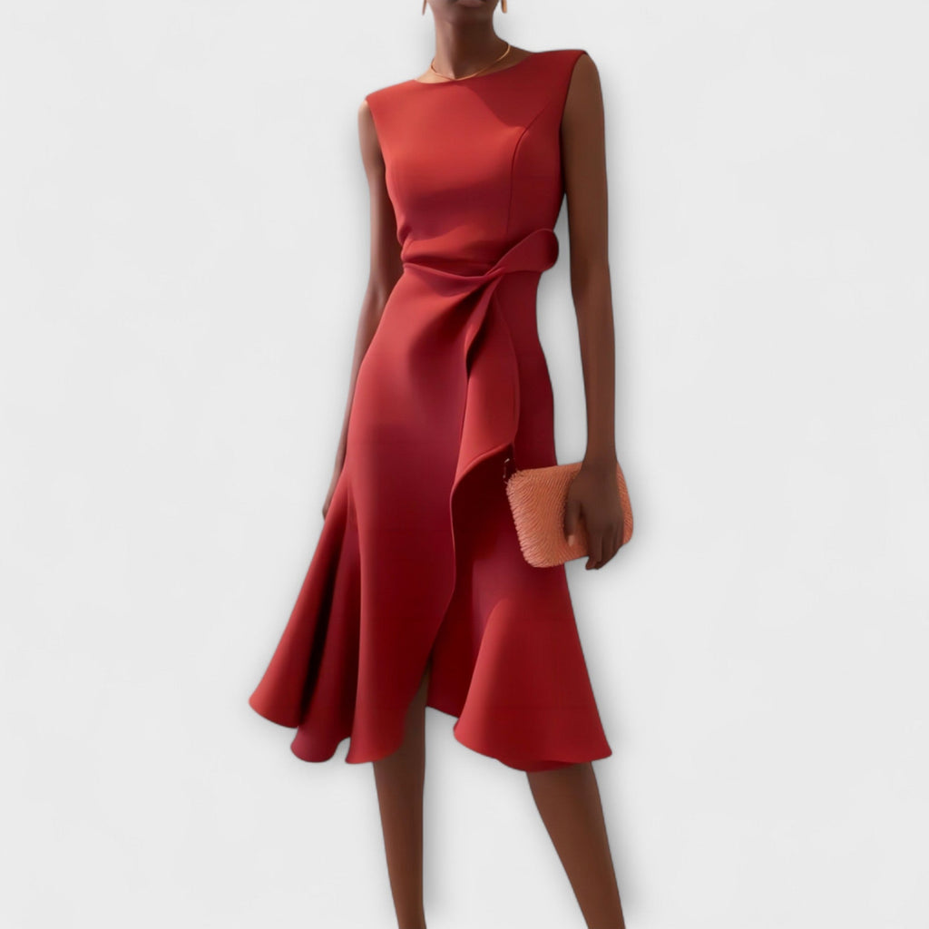 MARISSA™ – Robe sans manches élégante effet cache-cœur