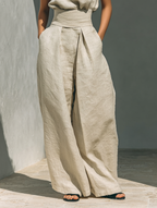 Carol | Ensemble pantalon large et caraco minimaliste