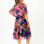 Evelyn | Robe midi en mousseline grande taille