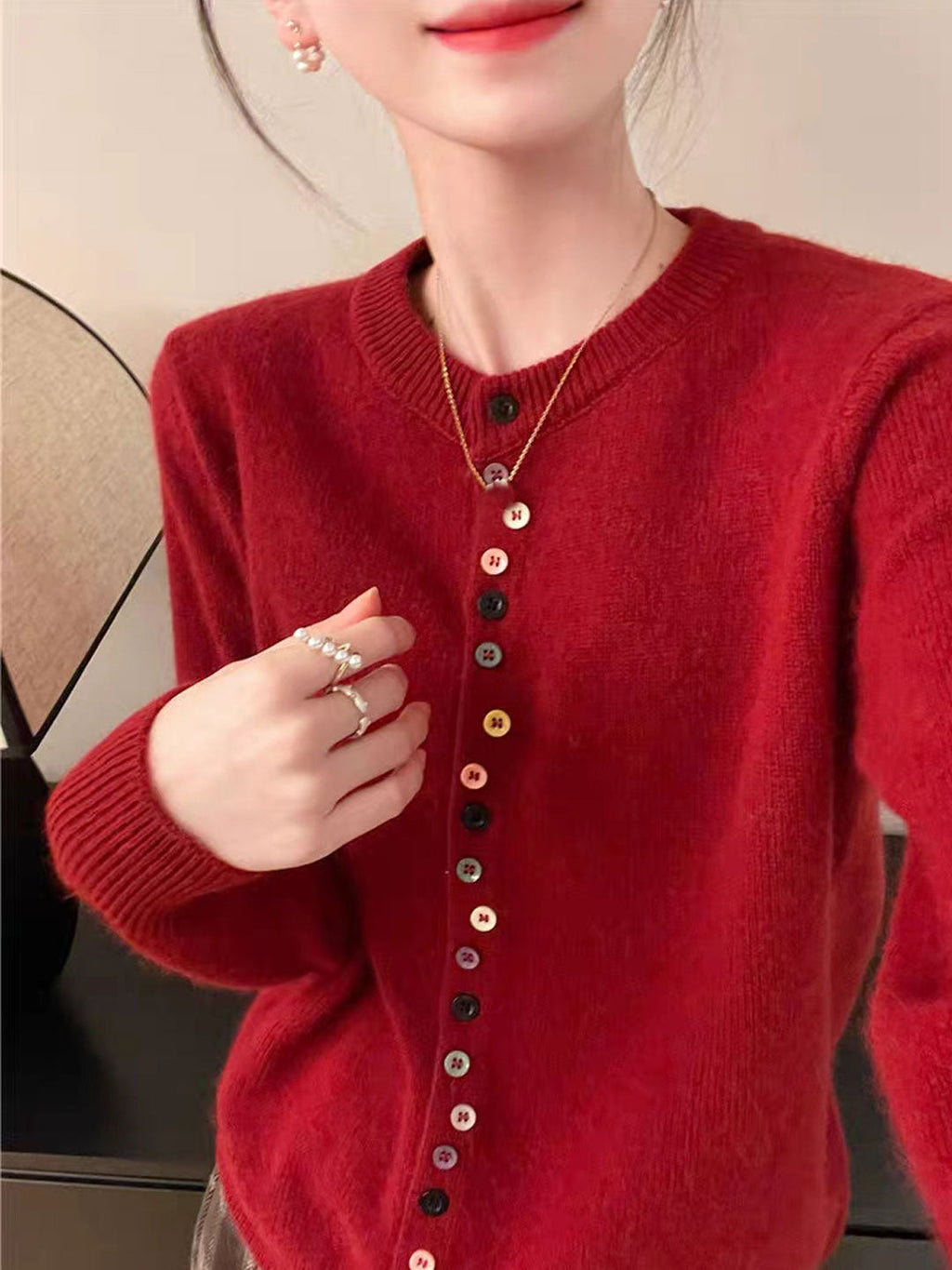 AALIYAH™ | Cardigan en Maille Élégant Boutonné