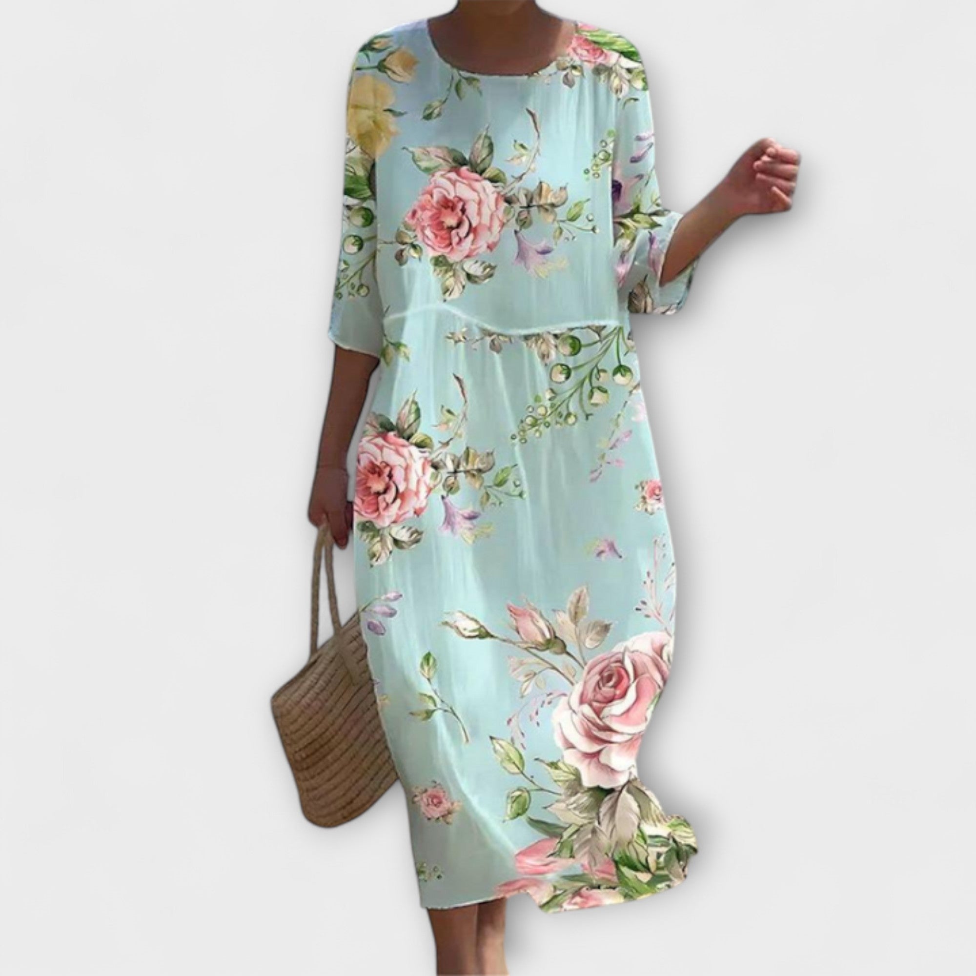 SHAE™ - Robe longue élégante à motifs floraux