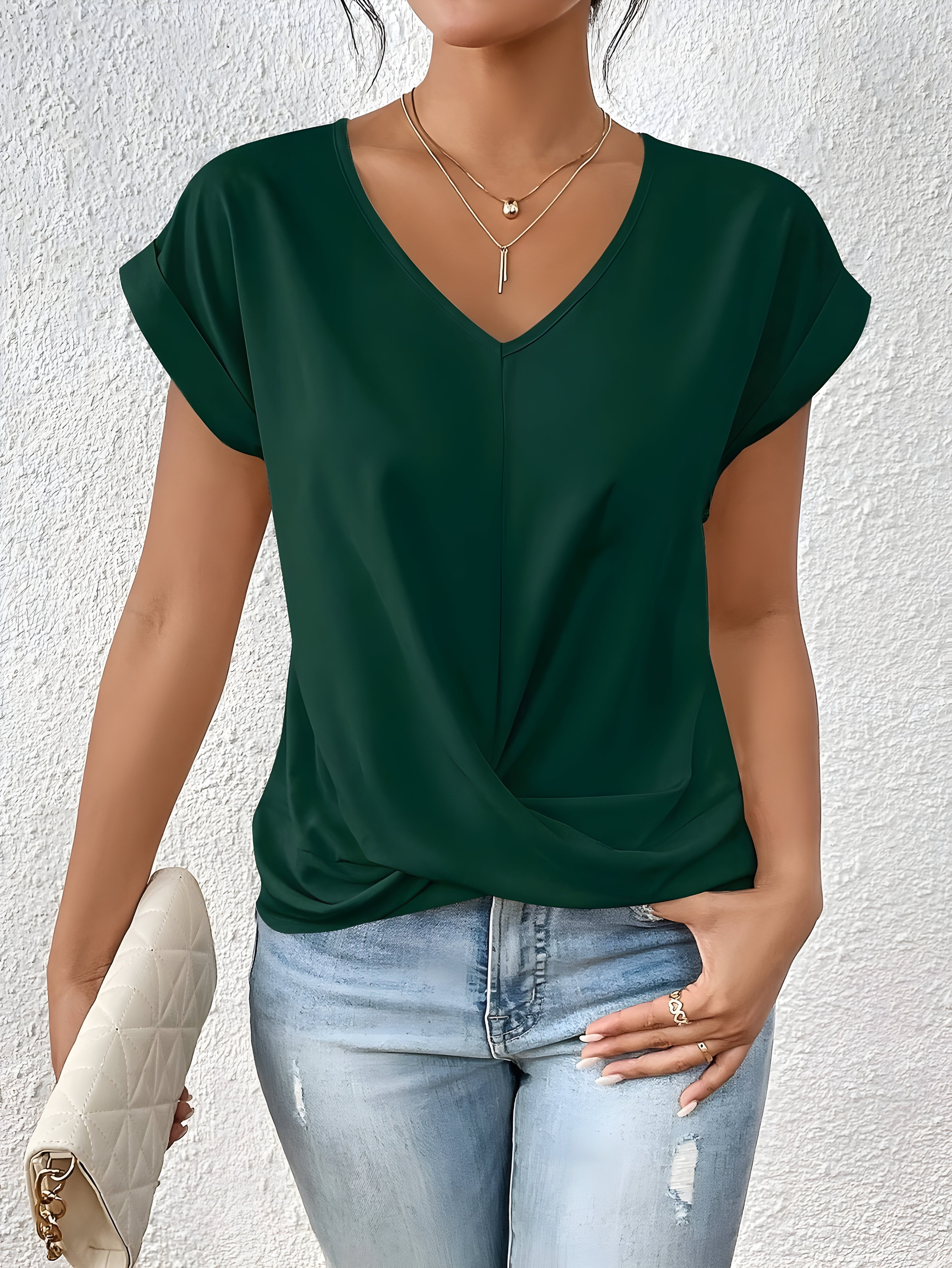 MEIKA™ – Haut col V classique torsadé