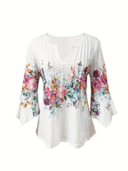 Piper | Vintage Floral Button Blouse