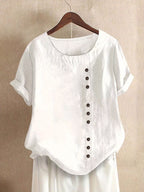 Claire | Relaxed Button Detail Blouse