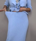 Elaine | Ensemble Confort Jupe Côtes
