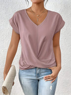 MEIKA™ – Haut col V classique torsadé