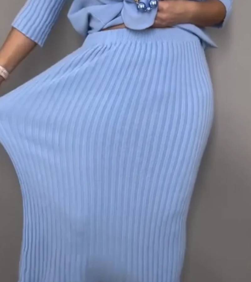Elaine | Ensemble Confort Jupe Côtes