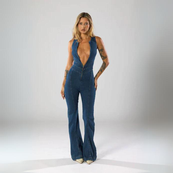 ARIA™ | Salopette en jean évasée