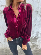 DAHLIA™ - Chemise en velours doux
