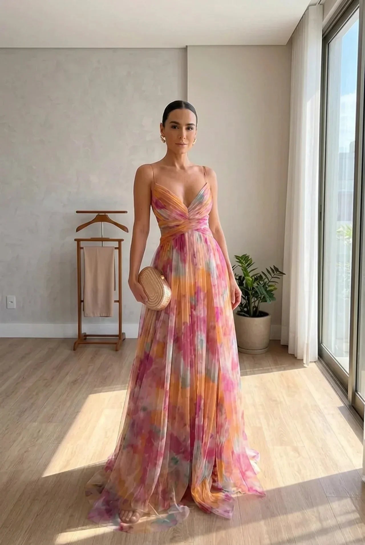 Donna | Enchanting Floral Print Maxi Dress