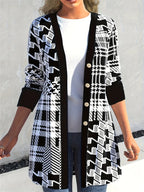 LEONA™ | Cardigan élégant à imprimé géométrique