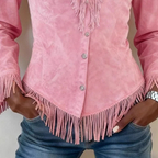 Pauline | Blouse boutonnée à franges