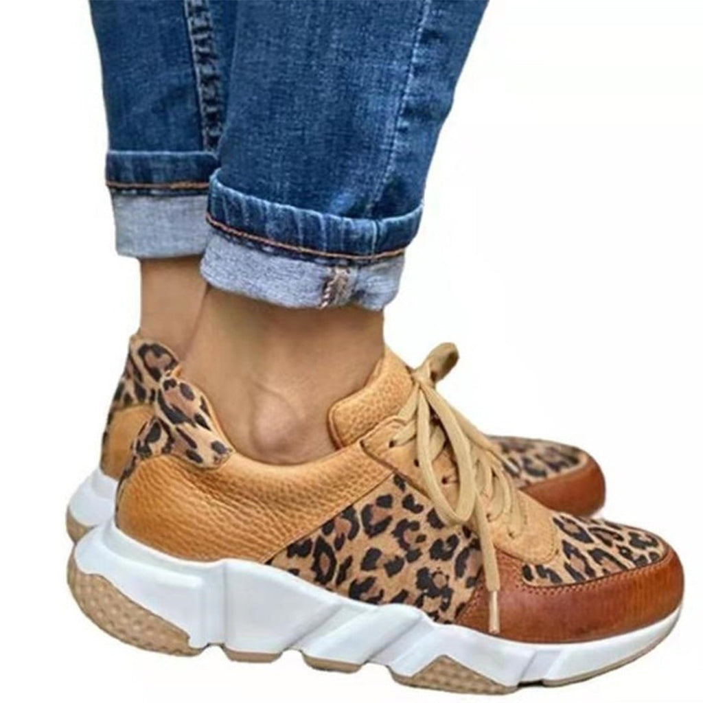MARTHA™ – Baskets tendance imprimé léopard pour femme