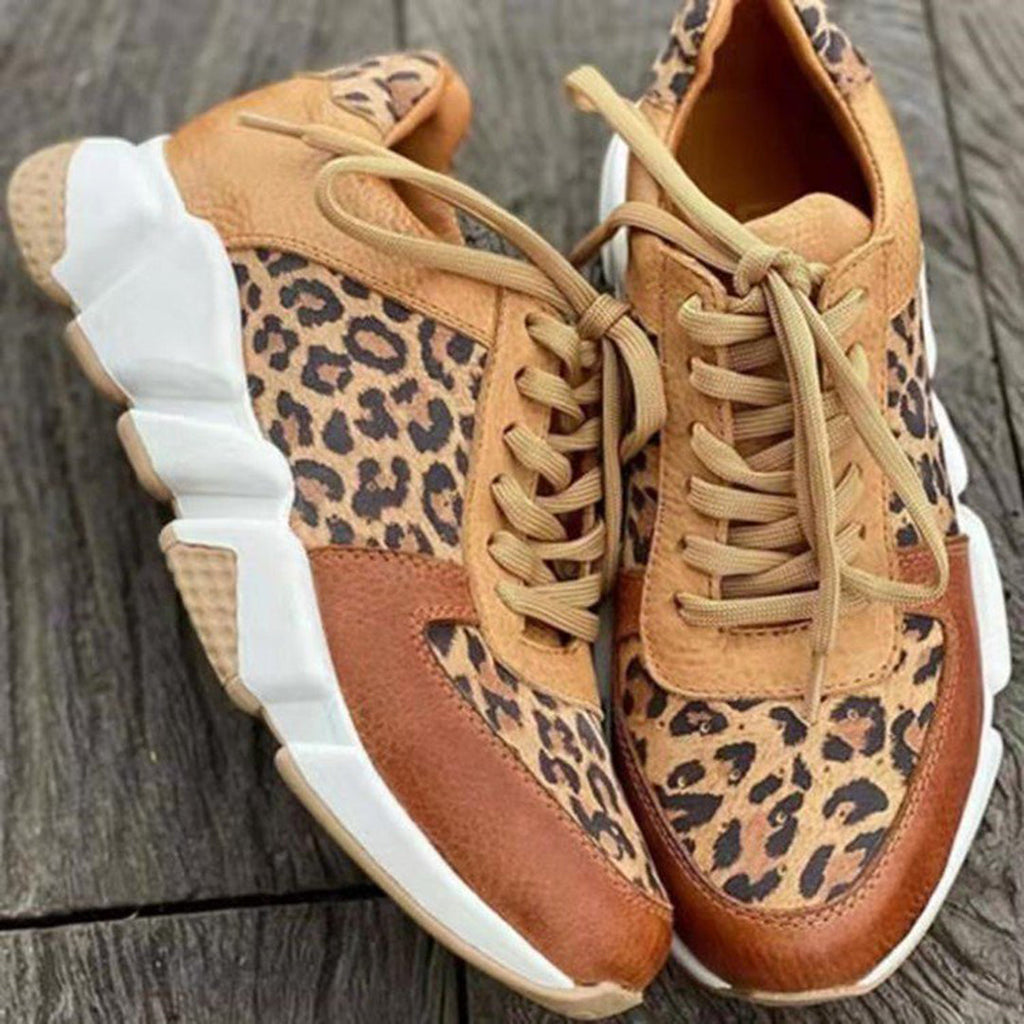 MARTHA™ – Baskets tendance imprimé léopard pour femme
