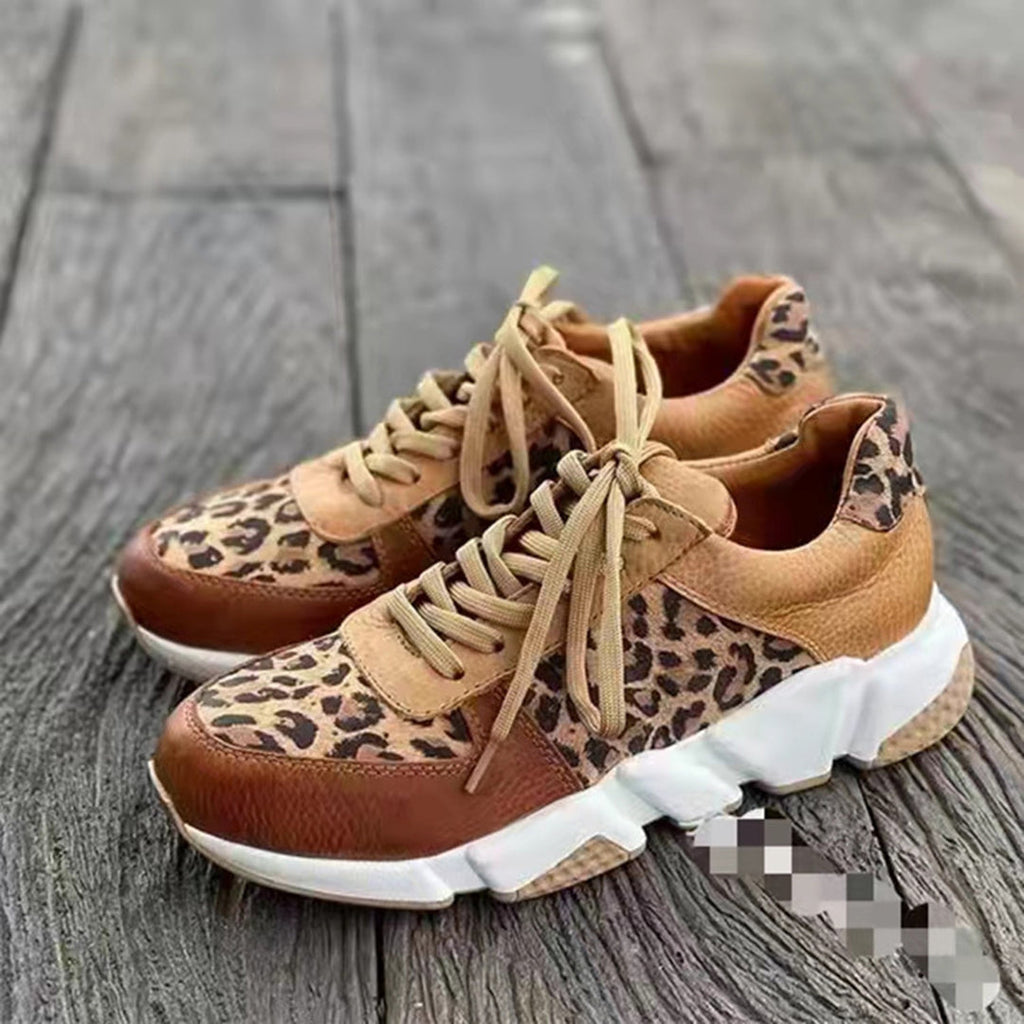 MARTHA™ – Baskets tendance imprimé léopard pour femme