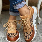 MARTHA™ – Baskets tendance imprimé léopard pour femme