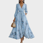 Elaine | Élégante robe longue plissée
