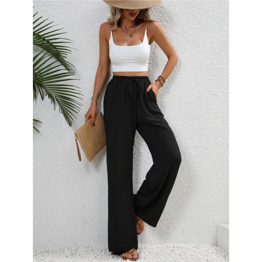 FISHA™ – Pantalon classique large taille haute