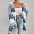JULIETA™ - Cardigan douillet en maille floue à manches longues et devant ouvert
