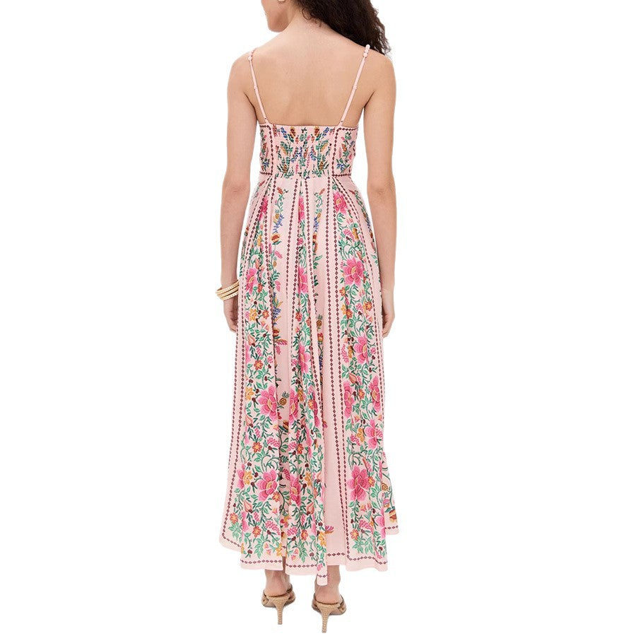 IDONNA™ – Robe longue d'été fleurie sans manches de classe