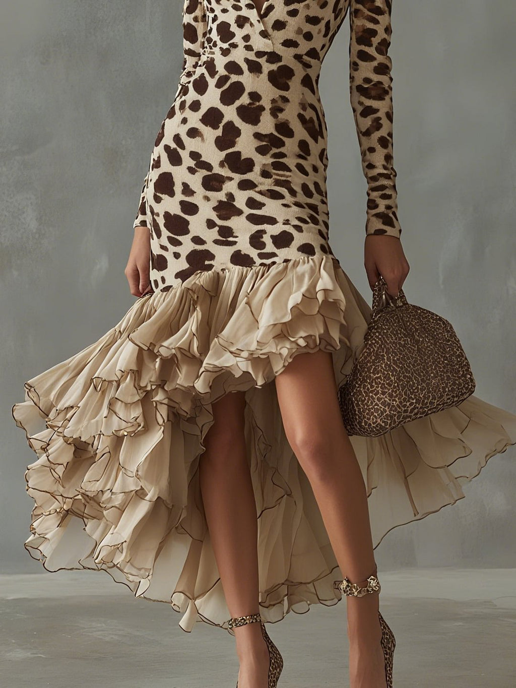Doris | Leopard Print Midi Dress