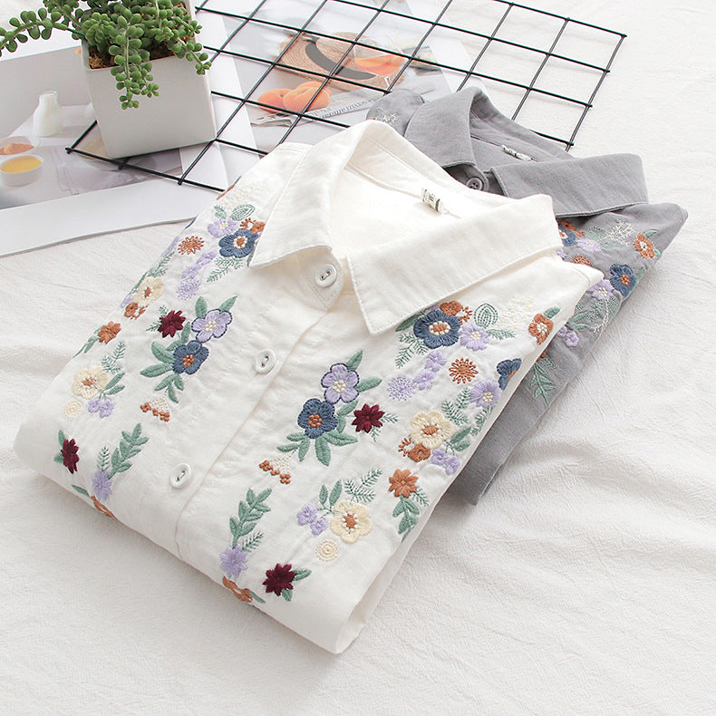 FLAVIE™ – Blouse brodée au charme vintage