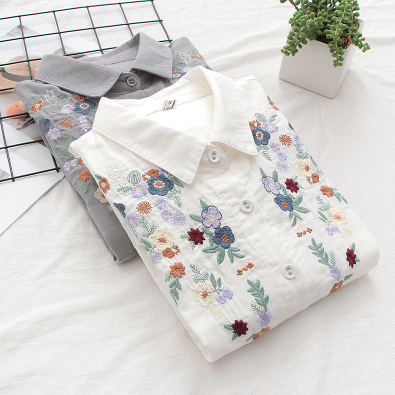FLAVIE™ – Blouse brodée au charme vintage
