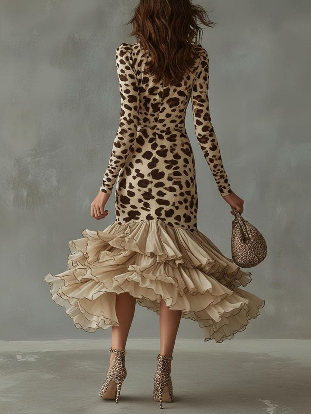 Doris | Leopard Print Midi Dress