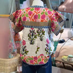 ELOUISA™ - Haut fleuri mélangé doux style vintage