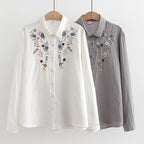 FLAVIE™ – Blouse brodée au charme vintage