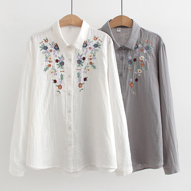 FLAVIE™ – Blouse brodée au charme vintage