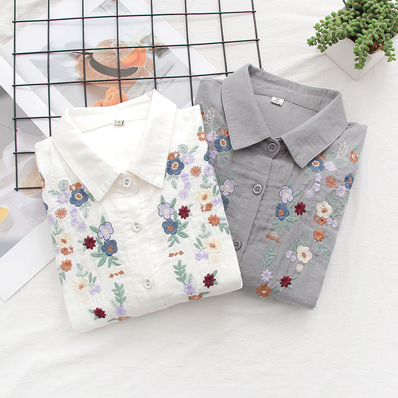 FLAVIE™ – Blouse brodée au charme vintage