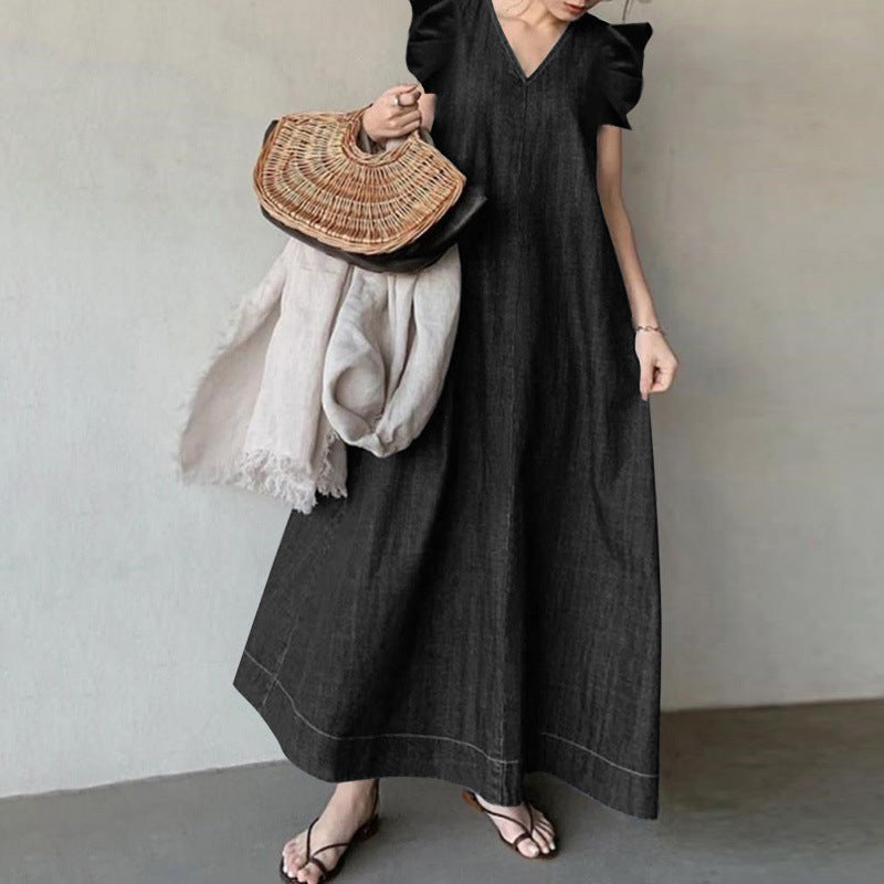 ALMA™ – Robe longue d'été sans manches à volants et coupe ample