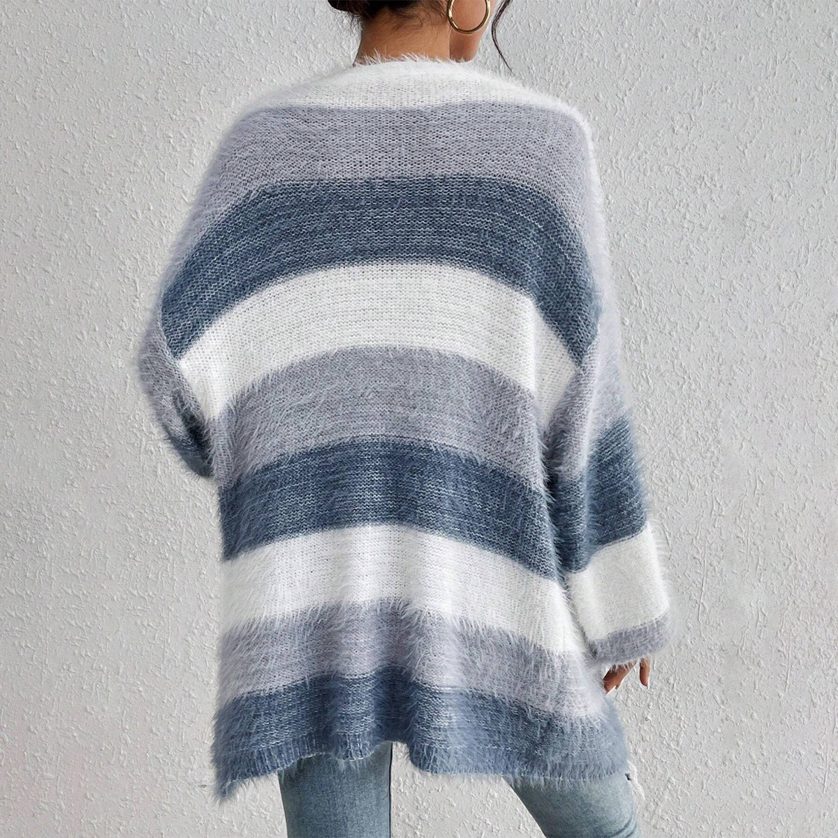 JULIETA™ - Cardigan douillet en maille floue à manches longues et devant ouvert