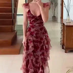 MARIELA™ – Robe longue romantique à volants fleuris