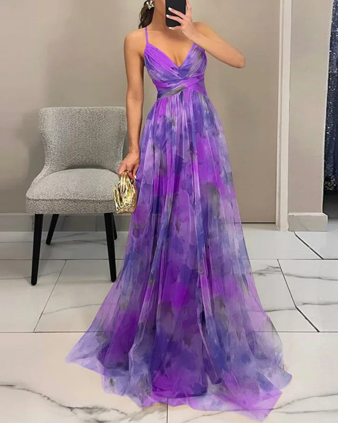 Donna | Robe longue enchanteresse à imprimé floral