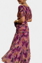 Gloria | Robe longue fleurie col en V