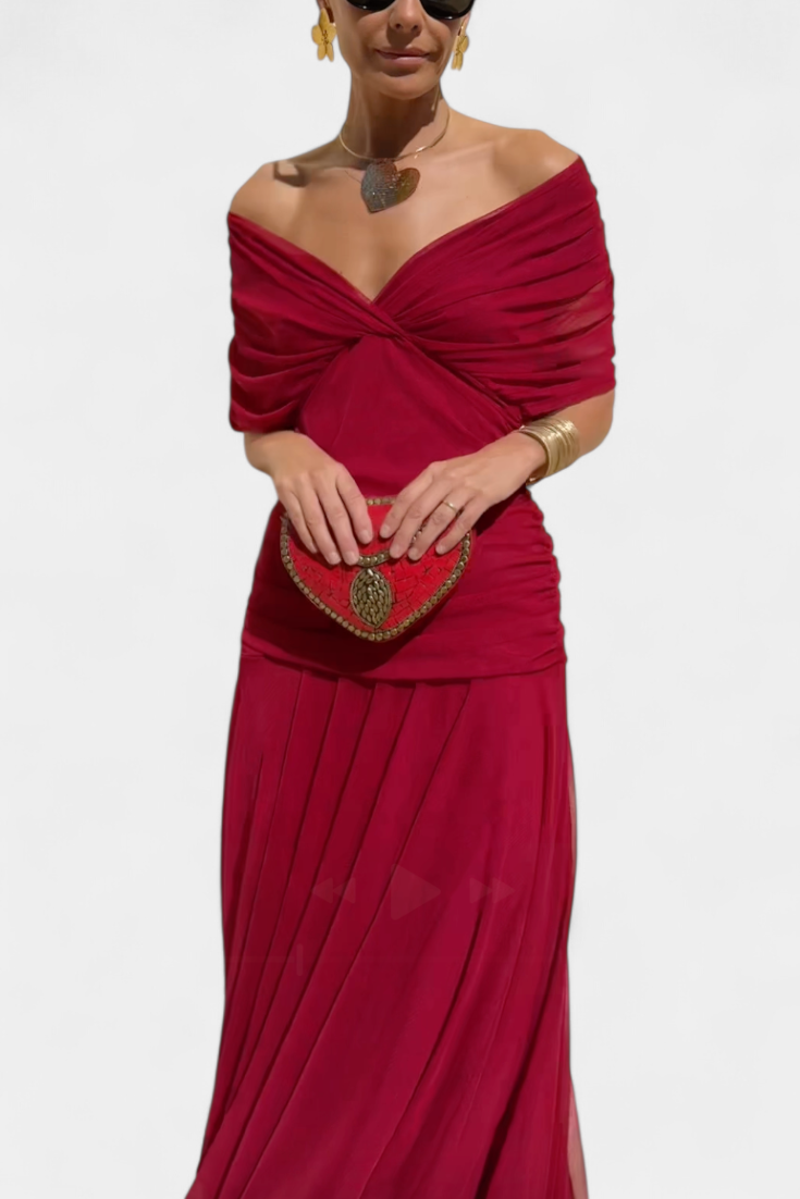 Gloria | Robe longue fleurie col en V