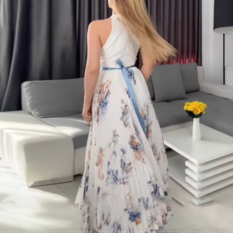 Elaine | Élégante robe longue plissée