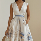 Elaine | Élégante robe longue plissée