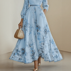 Elaine | Élégante robe longue plissée