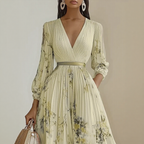 Elaine | Élégante robe longue plissée