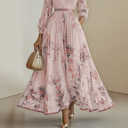 Elaine | Élégante robe longue plissée
